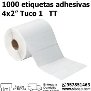 Rollo de 1000 etiquetas adhesivas 4X2