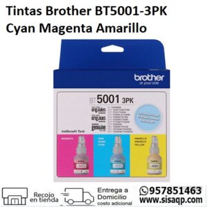 Tintas Brother BT5001-3PK Cyan Magenta Amarillo