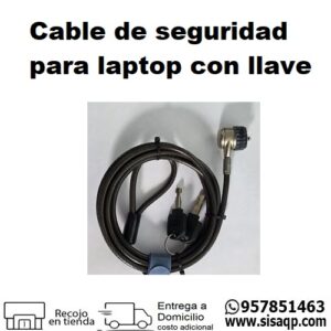 Cable de seguridad para laptop con llave