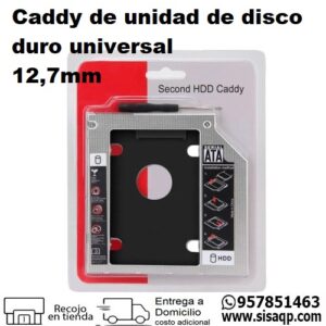 CADDY HDD SATA DISCO DURO SSD LECTORA LAPTOP DE 12.7MM