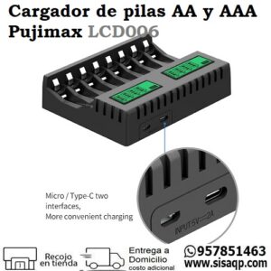 Cargador Pujimax LCD006 para pilas AA y AAA