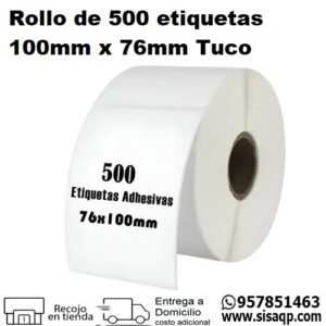Rollo de 500 etiquetas adhesivas 4X3