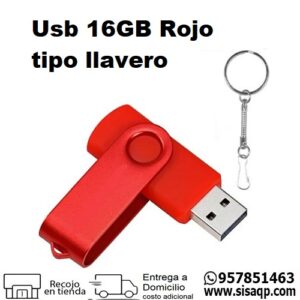 Usb 16GB Rojo tipo llavero