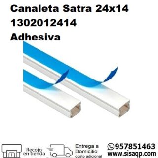 Canaleta Satra 24x14 1302012414 Adhesiva Blanco