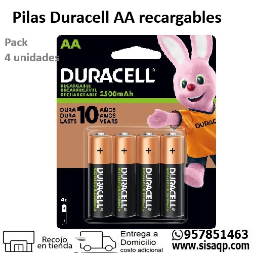 Pilas Duracell Pack x 4 AA recargables 10005635