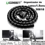 Ugreen Organizador de Cables de Polietileno 1.5 m Negro LP121 - 30818