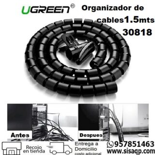 Ugreen Organizador de Cables de Polietileno 1.5 m Negro LP121 - 30818