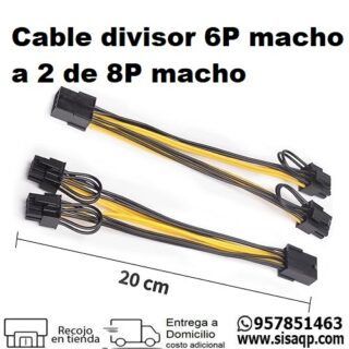 Cable divisor 6P macho a 2 de 8P macho