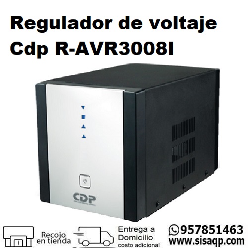 Regulador de voltaje Cdp R-AVR3008I 3000VA, 2400W, 220V, 8 tomas
