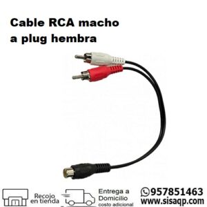 Cable RCA macho a plug hembra