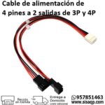 Cable de alimentacion de 4 pines a 2 salidas de 3P y 4P