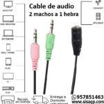 Cable de audio 2 machos a 1 hembra