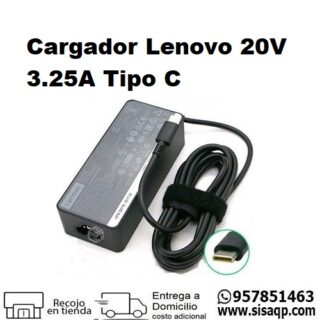 Cargador Lenovo 20V 3.25A tipo C original precio