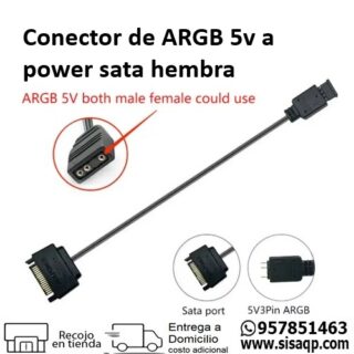 Conector de ARGB 5V a power sata hembra