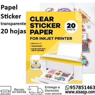 Eshang Papel Sticker transparente de 20 hojas