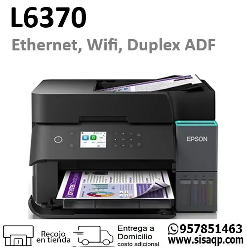 Impresora Epson L6370 Multifuncional Ethernet Wifi Duplex ADF