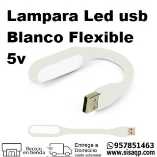 Lampara Led Usb Blanco Flexible 5v