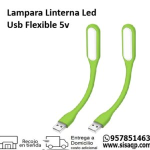 Lampara Linterna Led Usb Flexible 5v Verde
