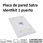 Placa de pared Satra Identikit 1 puerto Blanco