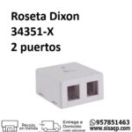 Roseta Dixon 34351-X 2 puertos blanco