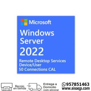 Windows Server 2022 RDS Remote Desktop Services 50 Usuarios