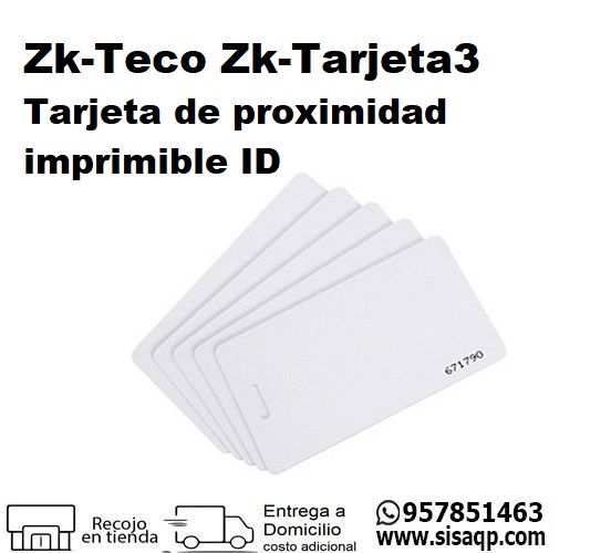 Zk-Teco ZK-Tarjeta3 Tarjeta de proximidad imprimible ID
