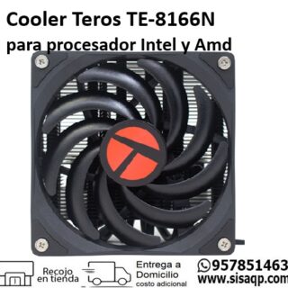 Cooler Teros TE-8166N para procesador intel y amd TDP 200W Max aire