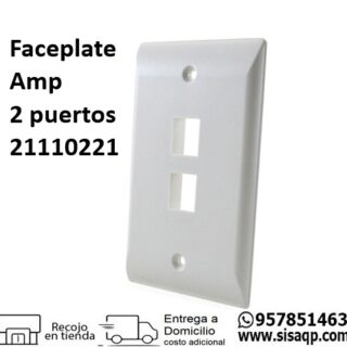 Faceplate Amp 2 puertos 21110221 Blanco