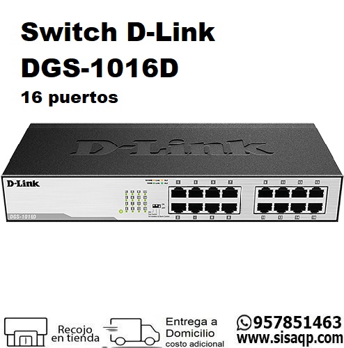 Switch D-Link DGS-1016D Gigabit 16 puertos