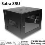 Gabinete Satra 8RU de pared con puerta de vidrio