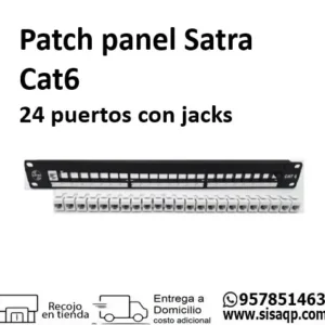 Patch panel Satra Cat6 24P con jacks