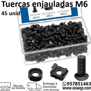 Tuercas enjauladas M6 x 16mm paquete de 45 tornillos