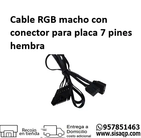 Cable RGB macho con conector para placa 7 pines hembra