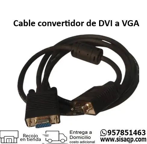 Cable convertidor de DVI a VGA 1.8mts