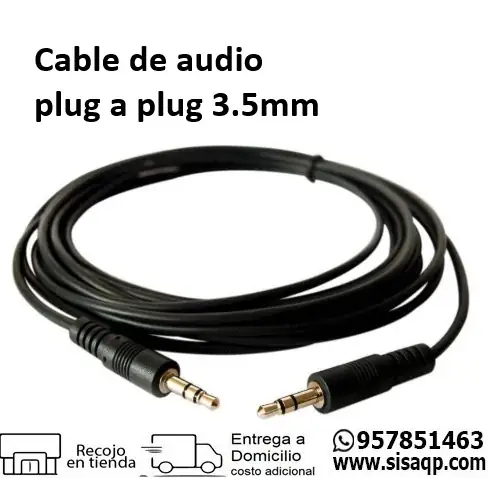 Cable de audio plug a plug 3.5mm