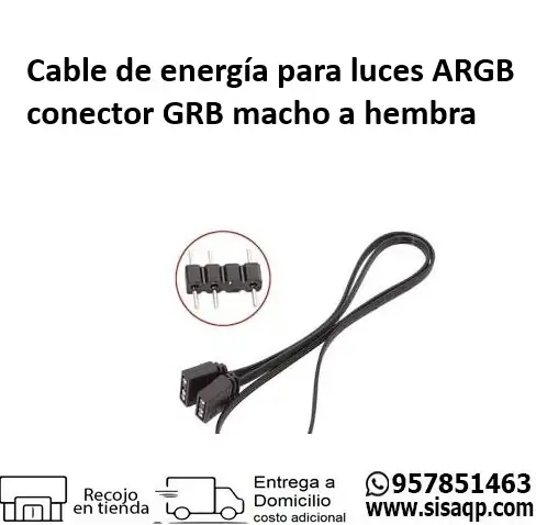 Cable de energia para luces ARGB conector GRB macho a hembra