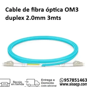 Cable de fibra optica OM3 duplex 2.0mm 3m DE0100177783