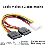 Cable molex a 2 sata macho