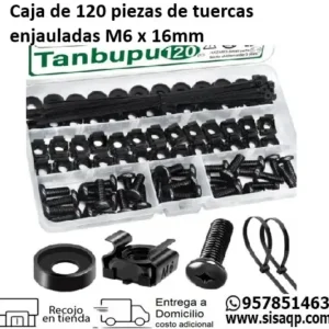 Caja de 120 piezas de tuercas enjauladas M6 x 16mm