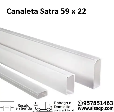 Canaleta Satra 59x22 Blanca 1301015922