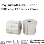 Etiquetas autoadhesivas Tuco 1 Rollo de 3000 etiquetas TT