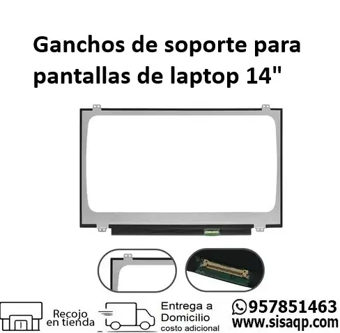 Ganchos de soporte para pantallas de laptop 14