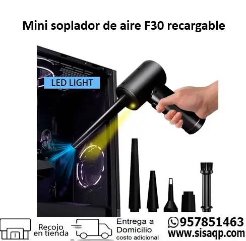Mini soplador de aire F30 recargable 150000rpm 2200mah usb-c