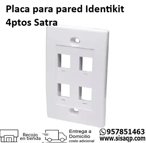 Placa para pared Identikit4 pto blanco Satra
