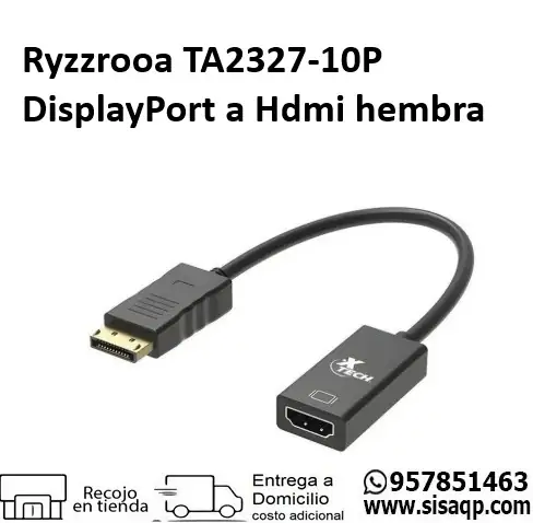 Ryzzrooa TA2327-10P Adaptador Displayport a Hdmi hembra