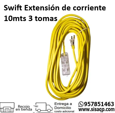 Swift Extension de corriente 10m 3tomas universales