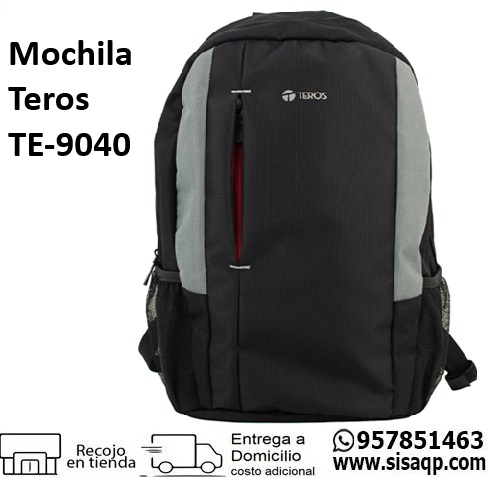 Mochila Teros TE-9040BS hasta 15.6" Negro/Gris