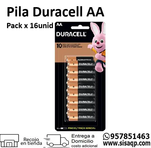 Pila Duracell AA Pack x 16