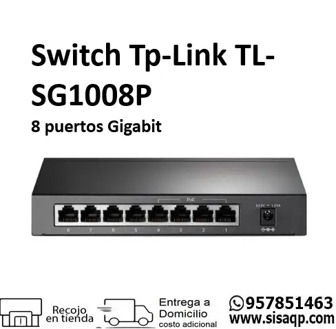 Switch Tp-Link TL-SG1008P 8P Gigabit
