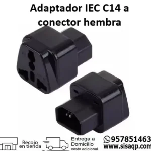 Adaptador de energia IEC C14 a conector hembra